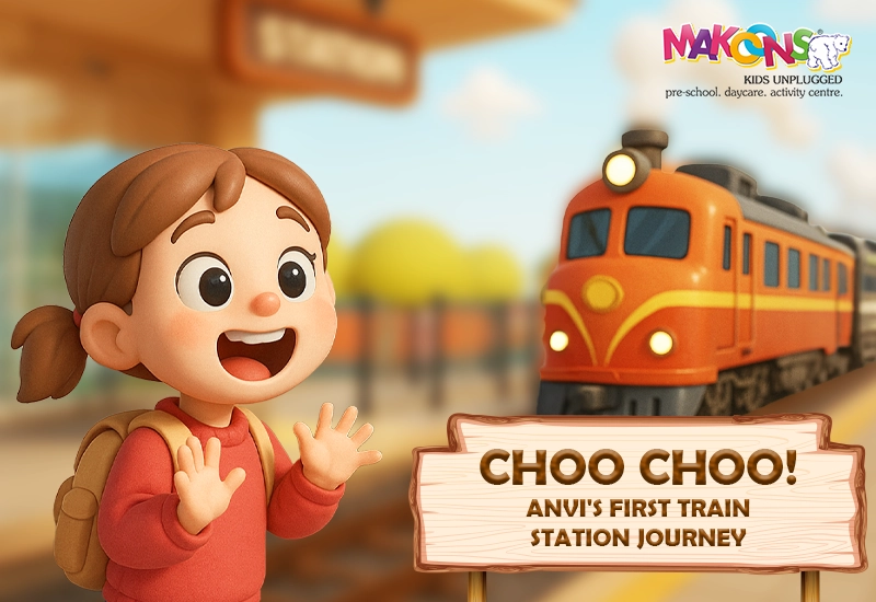 Anvi’s First Visit to the Railway Station