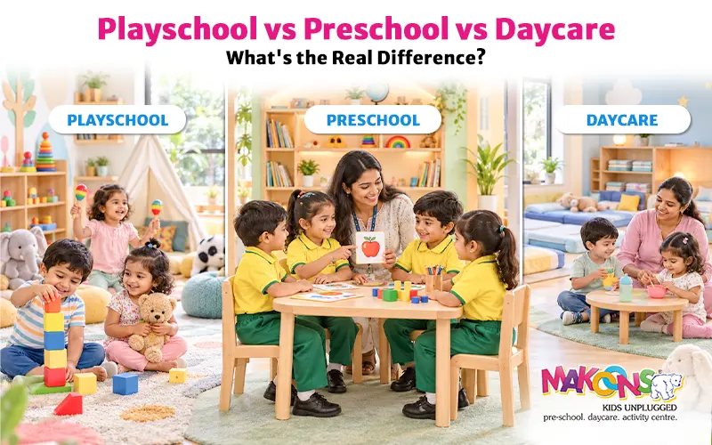 Real Difference Between Playschool Vs Preschool Vs Daycare