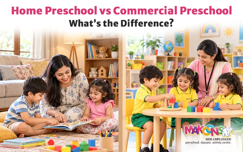 Home Preschool vs Commercial Preschool: What’s the Difference?