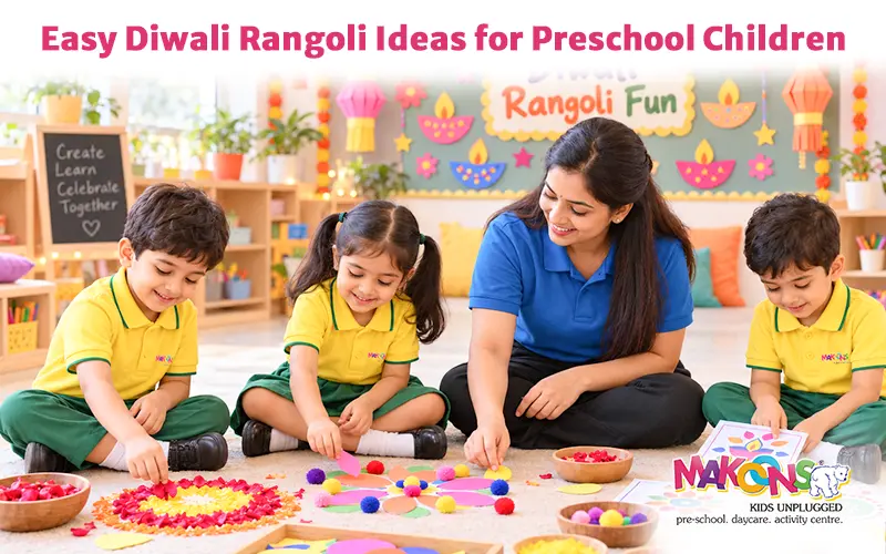 Easy Diwali Rangoli Designs and  Ideas for Kids