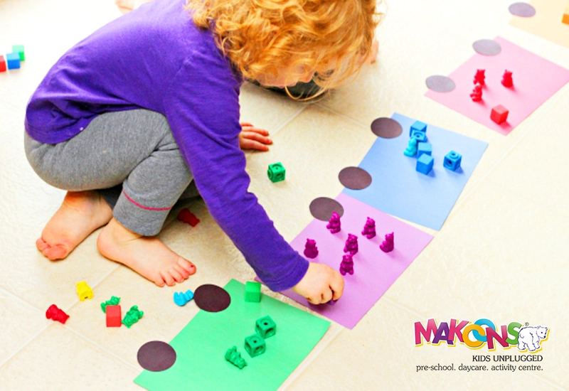Color Sorting Games and DIY Crafts for Nursery Children: