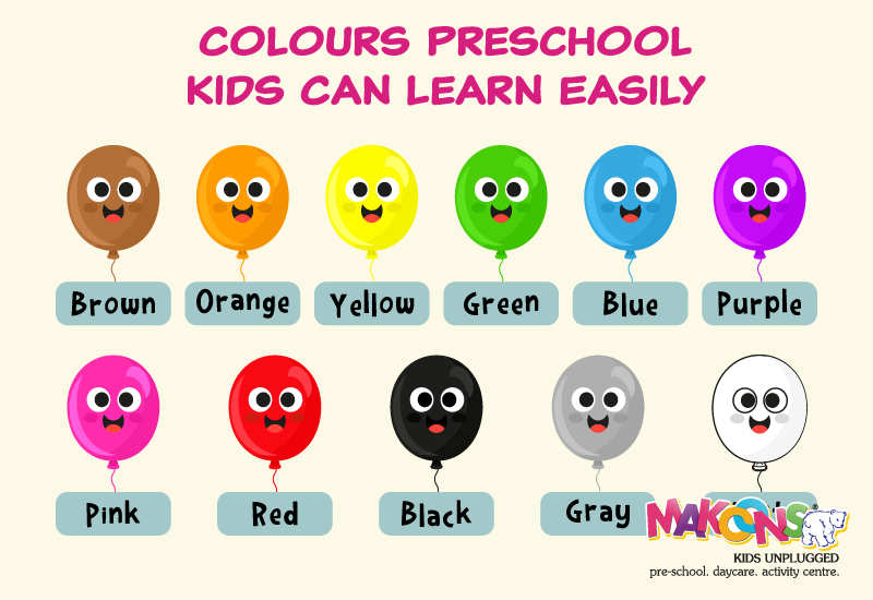 20 Colors Preschool Kids Can Learn Easily