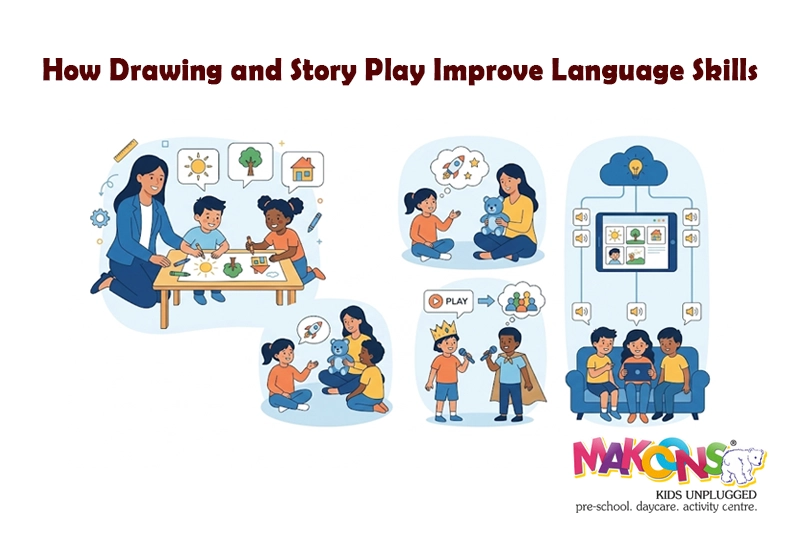 How Drawing and Story Play Improve Language Skills