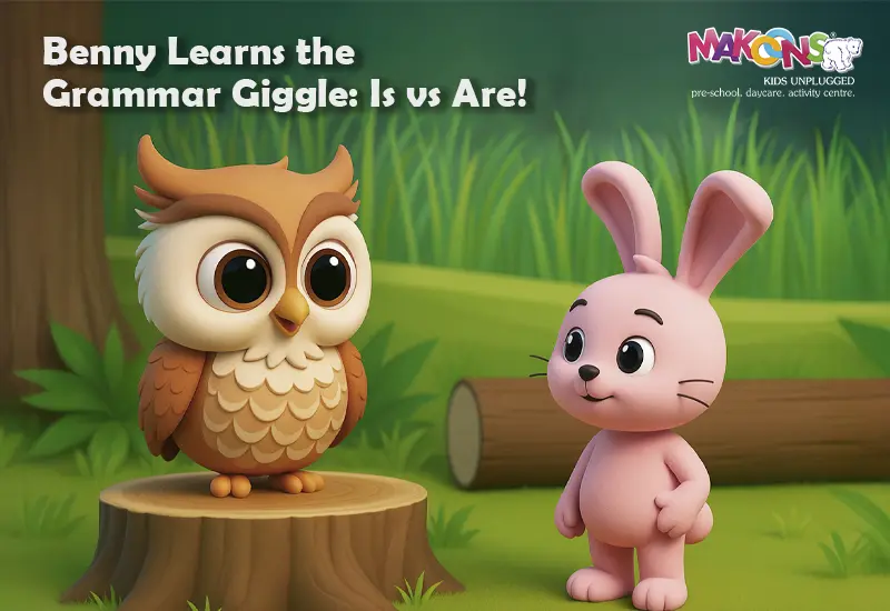 Benny the Bunny Learns About “Is” and “Are”